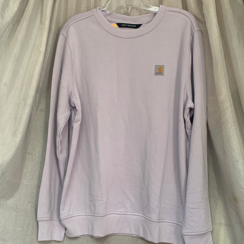 Carhartt Lavender Crew Sweatshirt with Chest Logo